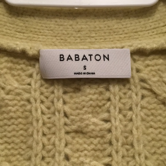 Aritzia Babaton Yellow Cardigan NWT - Picture 5 of 6